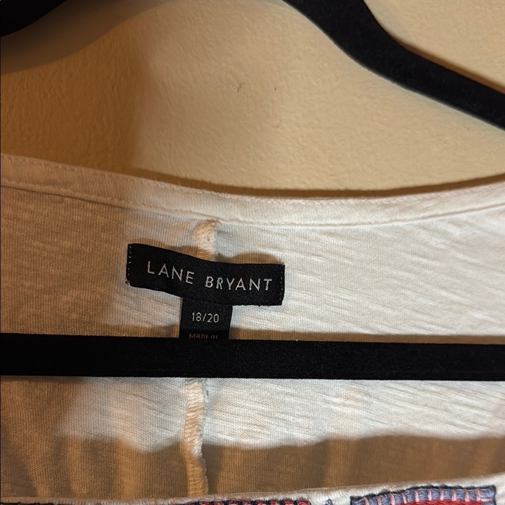 Lane Bryant White Flutter Sleeve Blouse - Picture 2 of 3